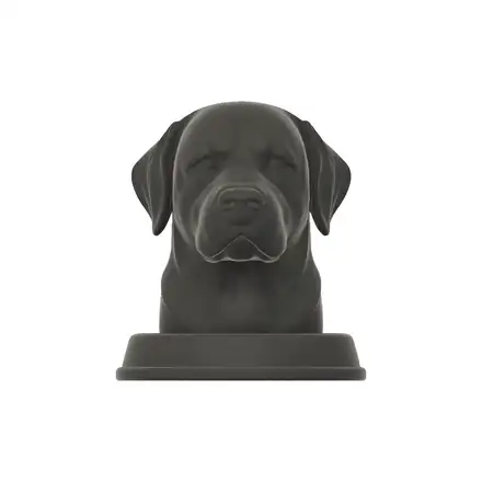 Labrador Dog Bust, Stylized Sculpture