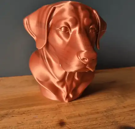 Labrador Retriever Bust, Realistic Dog Sculpture