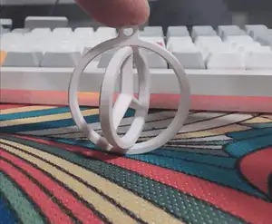 Spinning Mercedes Logo Keychain