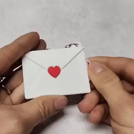 Letter Keychain with photo - Saint Valentine Gift