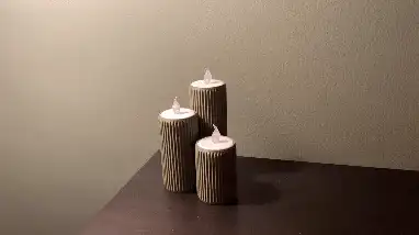 Tealight holder with hidden storage and a key!