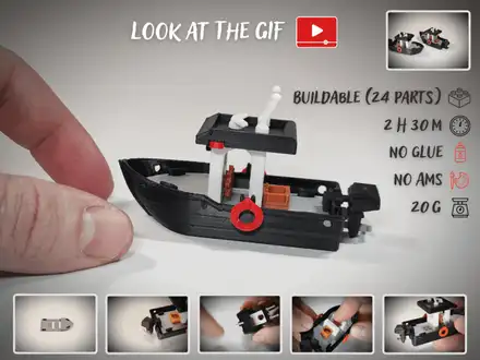 Buildable Mini Boat Kit.