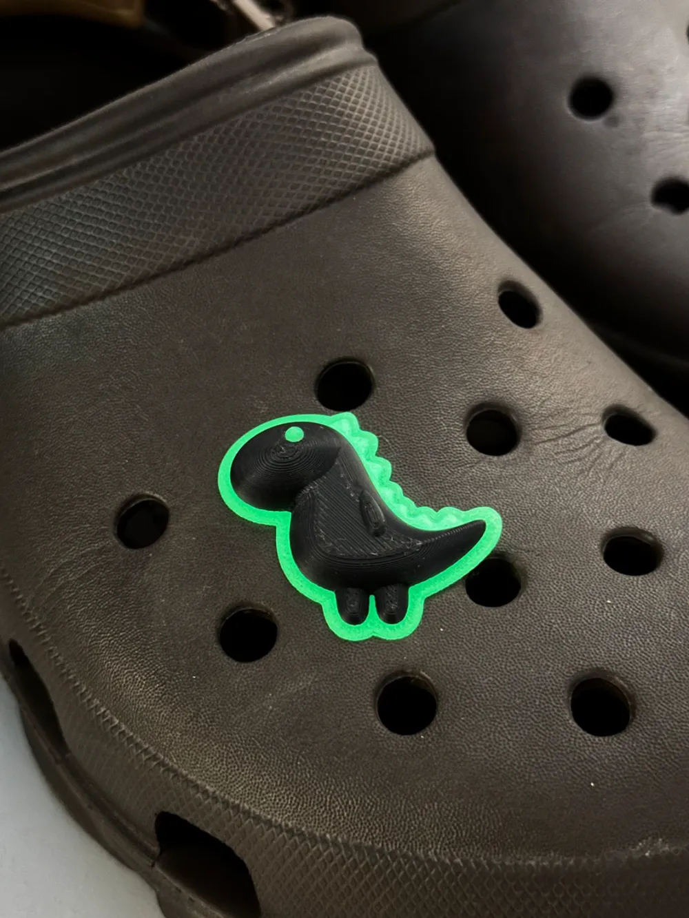 Glow in the dark Cute Dino Charm, photo 3 of 4 - Dinosaur Figures, crocsaccesories