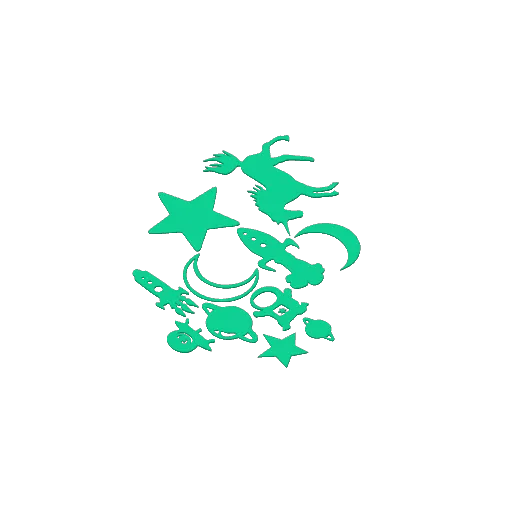 Glow in the dark - wall decorations, another view - Wall Hangings & Wall Decor, ceiling art