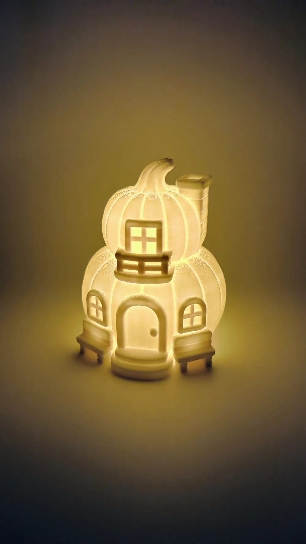 Glowing Double Pumpkin House with Balcony, photo 2 of 4 - Glowing Double Pumpkin House with Balcony Gifts & Occasions