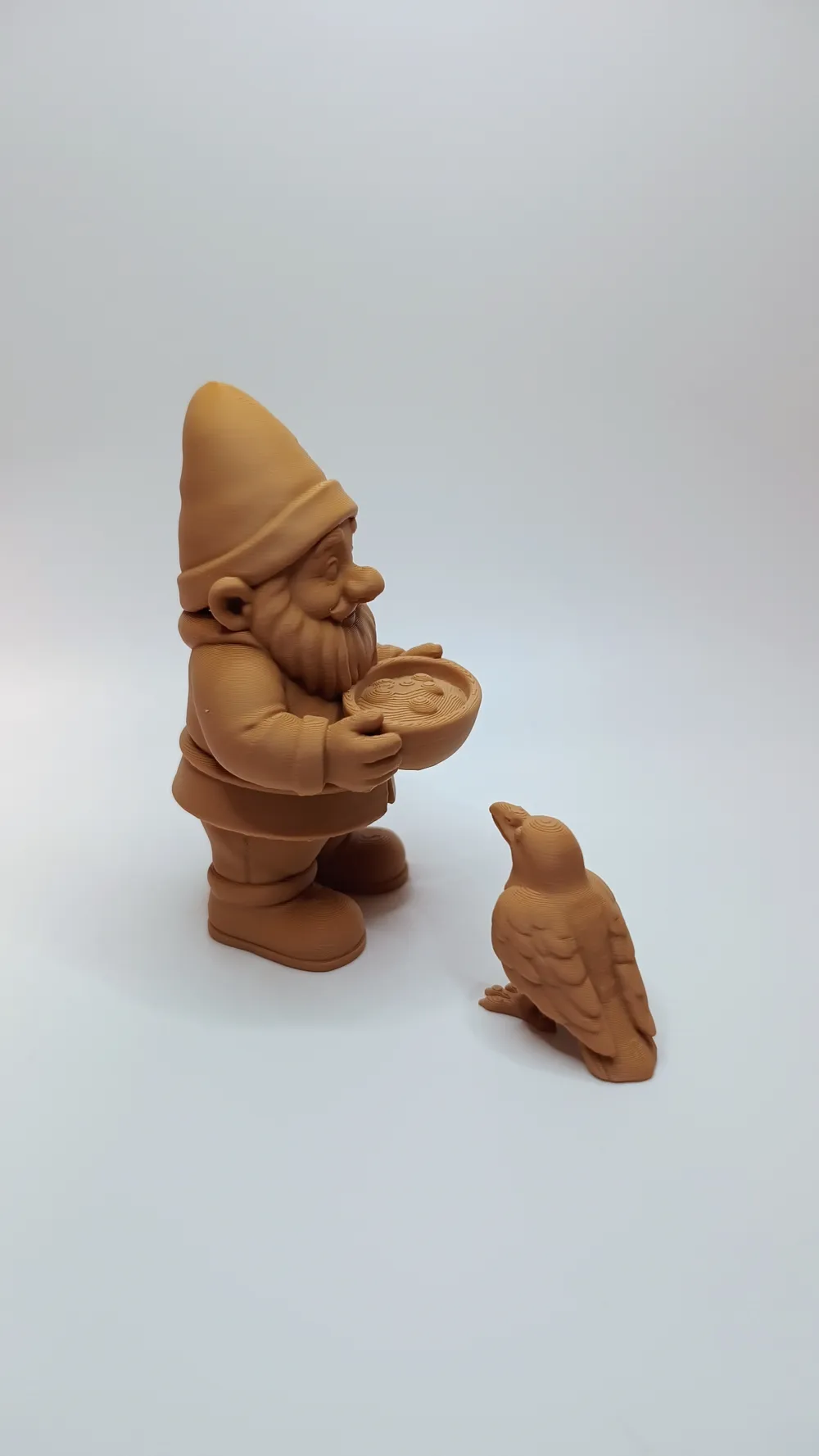 Gnome Feeding a Little Bird, photo 3 of 4 - Gnome Feeding a Little Bird Household
