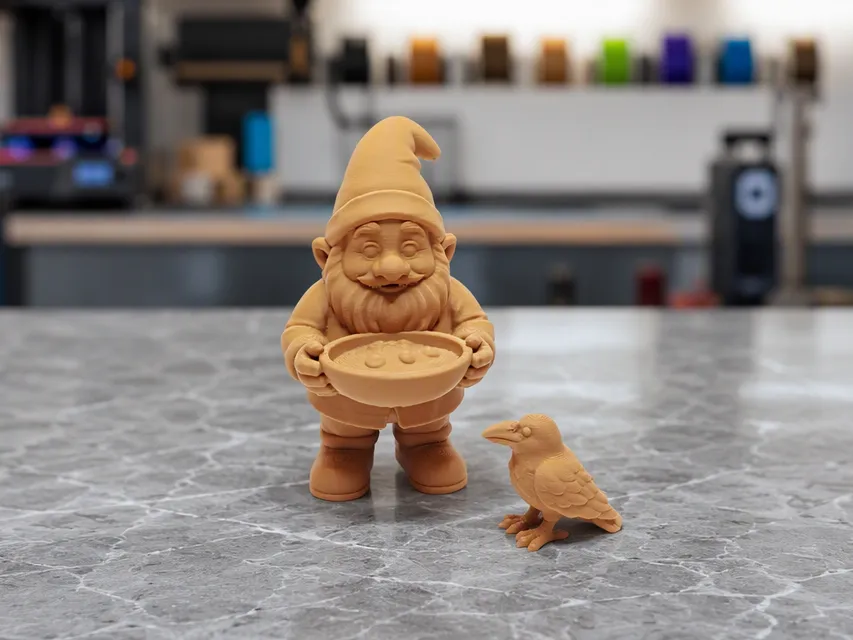 Gnome Feeding a Little Bird - Decor, in stock in India