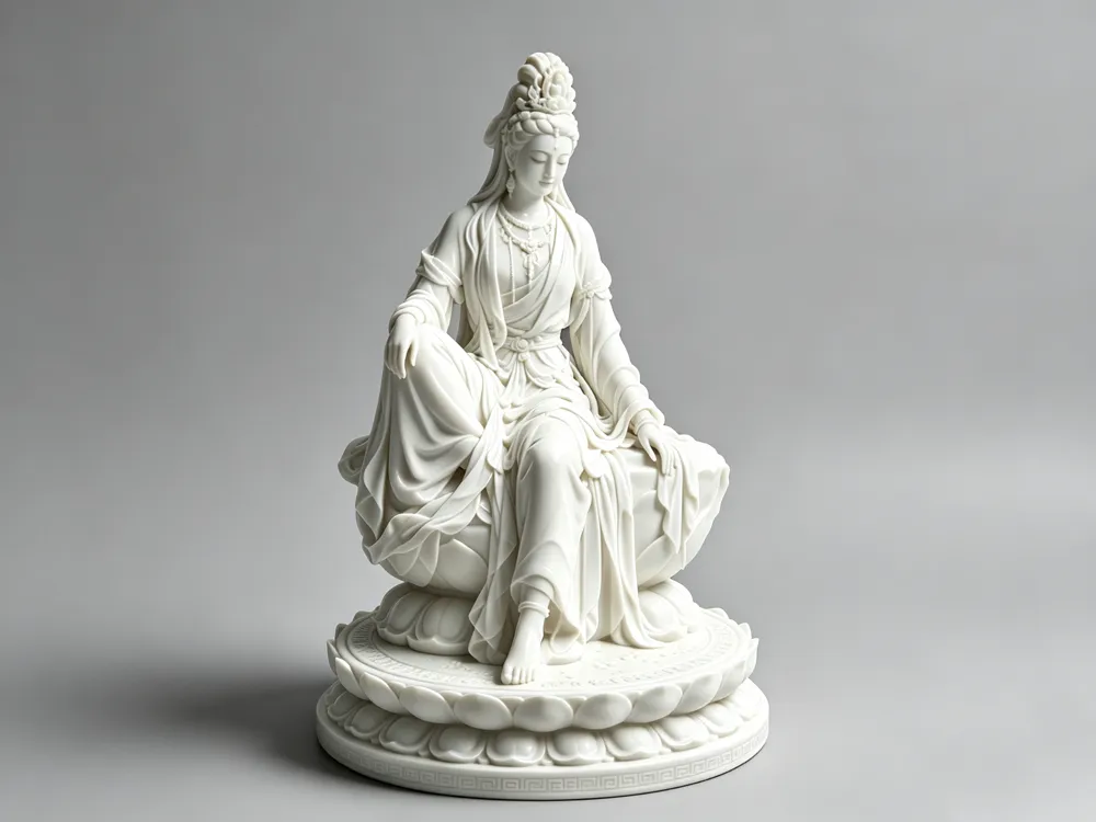 自在观音菩萨 水月观音 雕像摆件 高细节 支撑易拆 - Sculptures, in stock in India