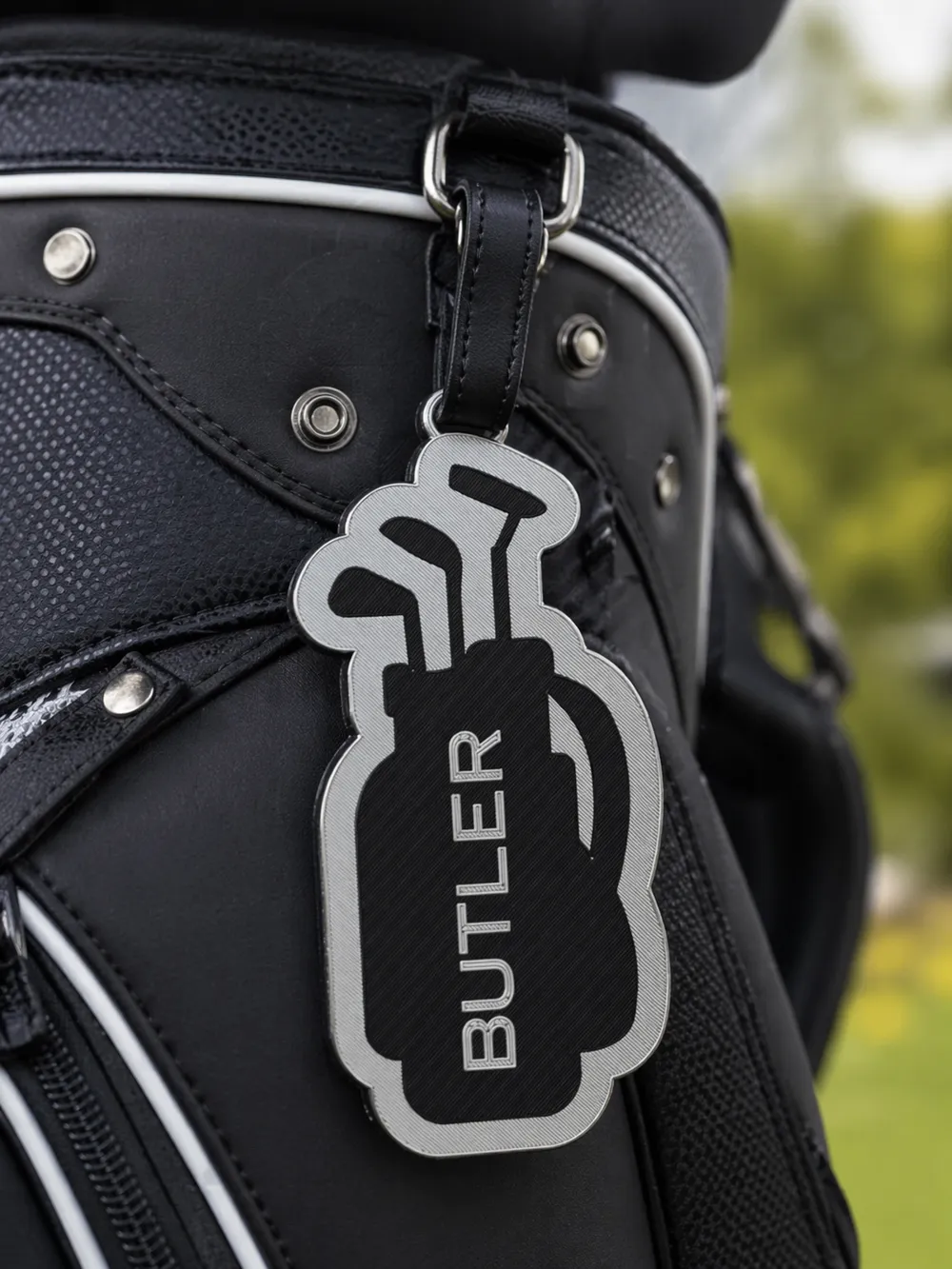 Golf Bag Name Tag, Customizable Golf Bag Tag, photo 2 of 4 - Luggage & Bag Tags, golfball