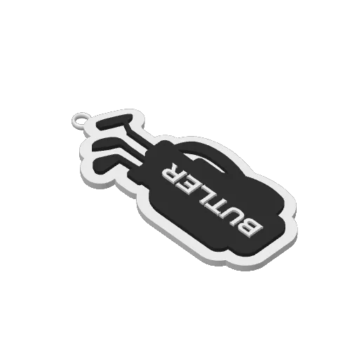 Golf Bag Name Tag, Customizable Golf Bag Tag, another view - Luggage & Bag Tags, keychain