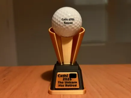 Golf Ball Trophy, photo 3 of 4 - Golf Ball Trophy Household