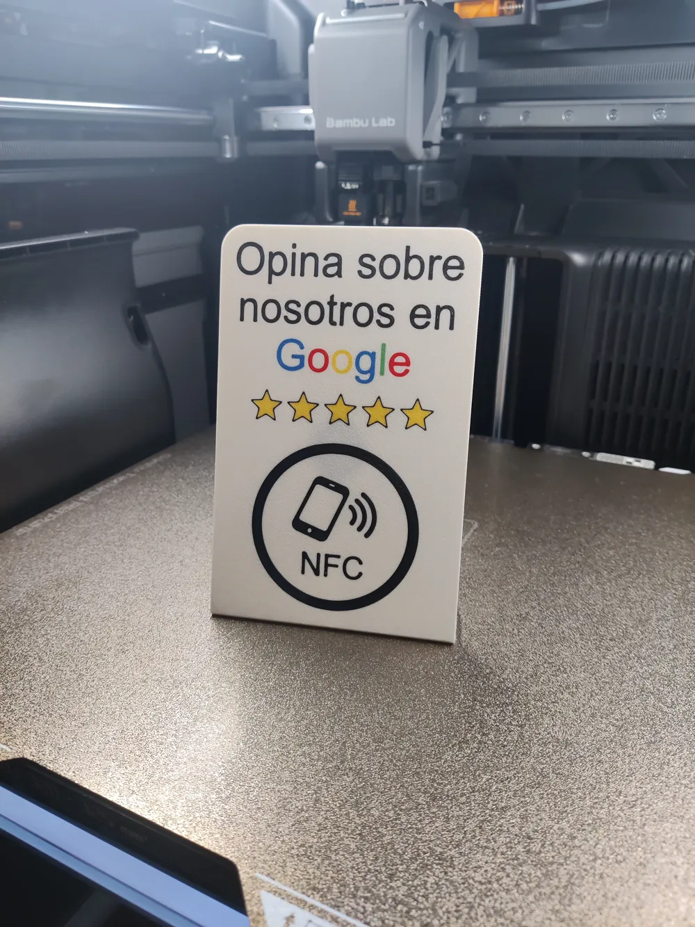 Google Reviews NFC Stand | Spanish/English, photo 2 of 4 - Google Reviews NFC Stand | Spanish/English Storage & Organisation