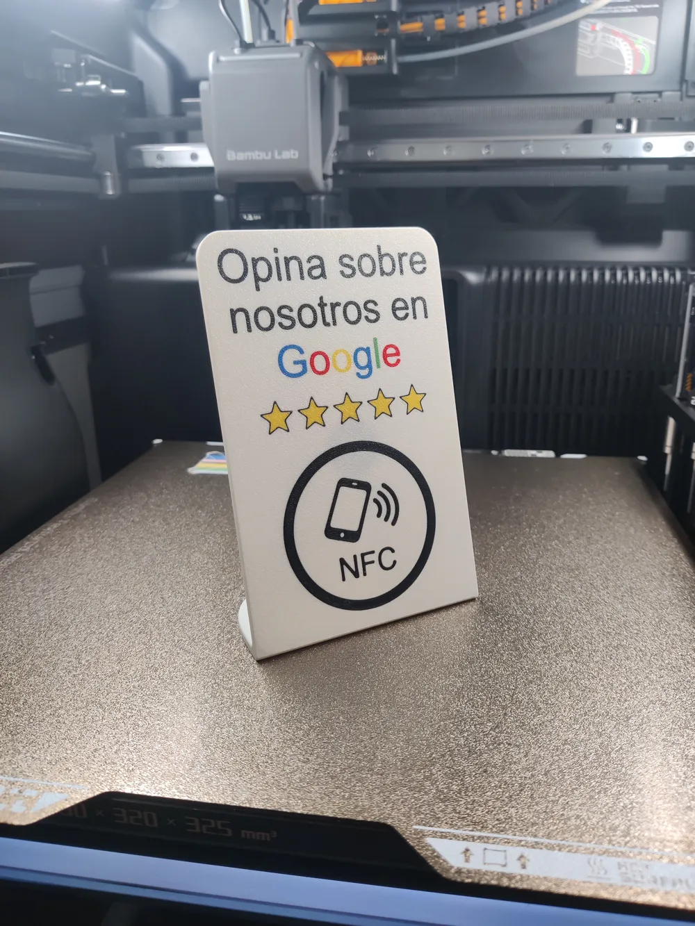 Google Reviews NFC Stand | Spanish/English, photo 4 of 4 - Google Reviews NFC Stand | Spanish/English Storage & Organisation