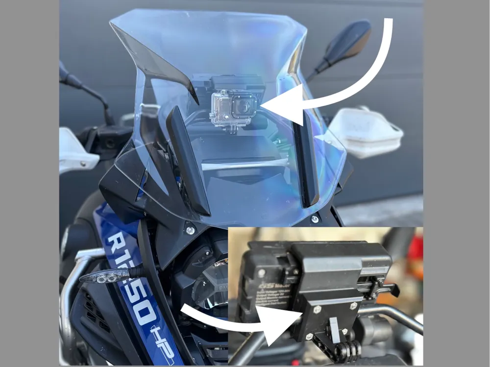 GoPro mount BMW Navi R 1250 GS Adventure