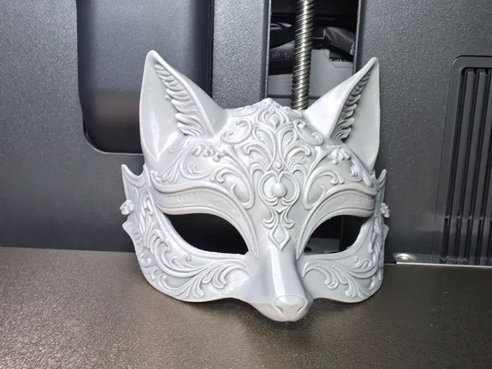 Gorgeous Carved Masquerade Fox Mask
