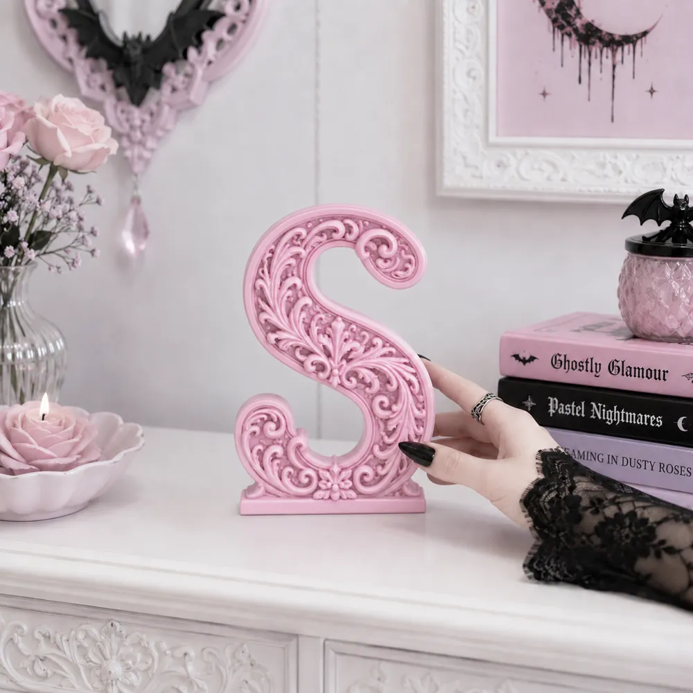 Goth Baroque Letter S gothic Decor, photo 2 of 5 - Room Decor & Aesthetic Pieces, gothic letter s baroque letter s decorative monogram gothic alphabet decor
