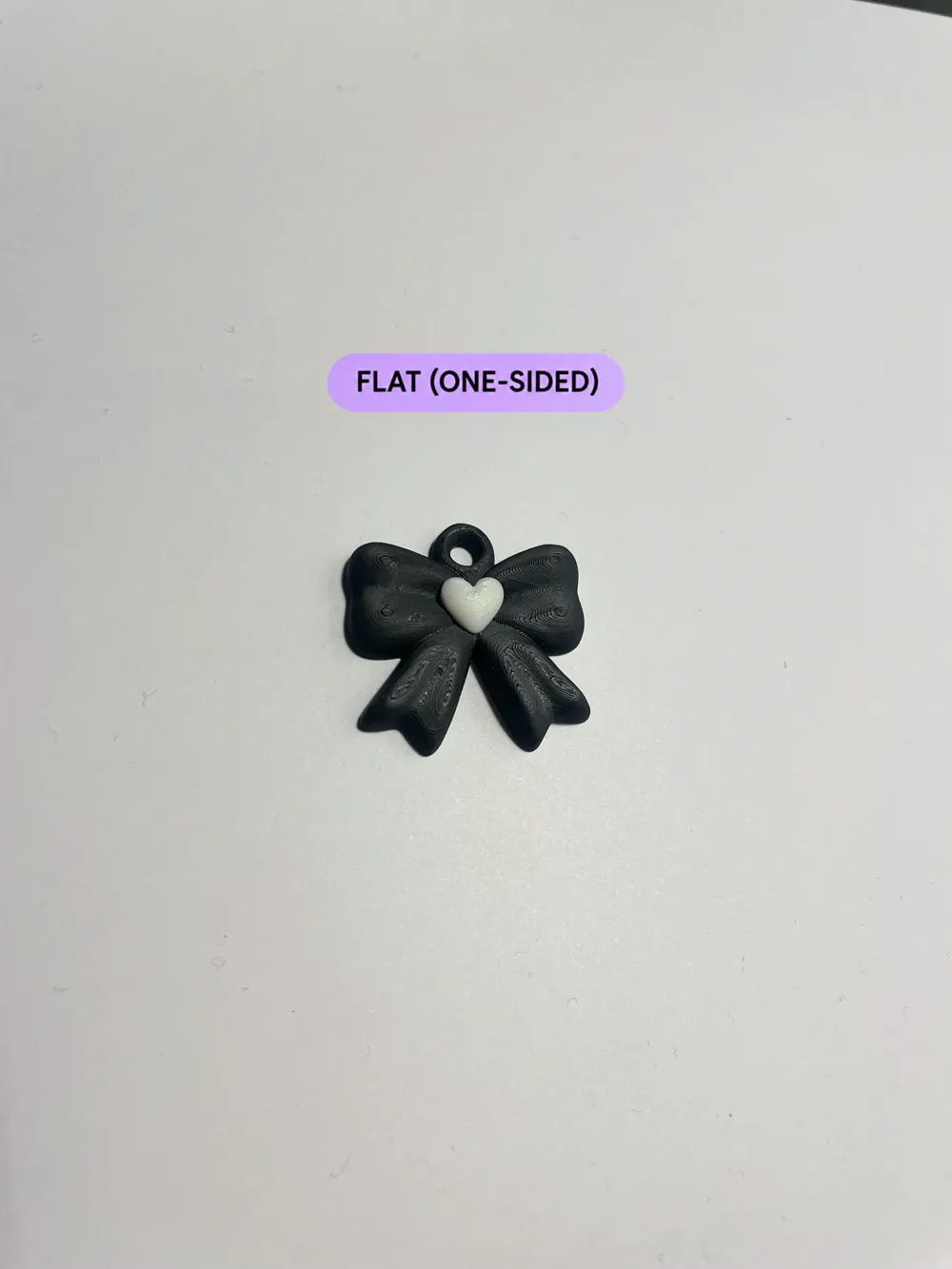 Goth Bow Heart Charm | Keychain & Bag Charm, photo 4 of 4 - Goth Bow Heart Charm | Keychain & Bag Charm Art