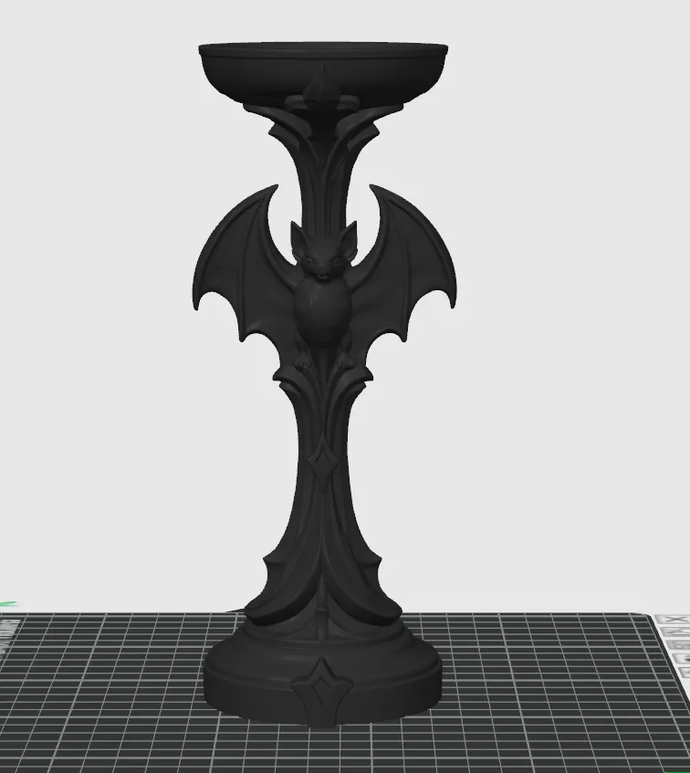 Gothic Halloween Style Bat Pedestal, photo 3 of 4 - Gothic Halloween Style Bat Pedestal Household