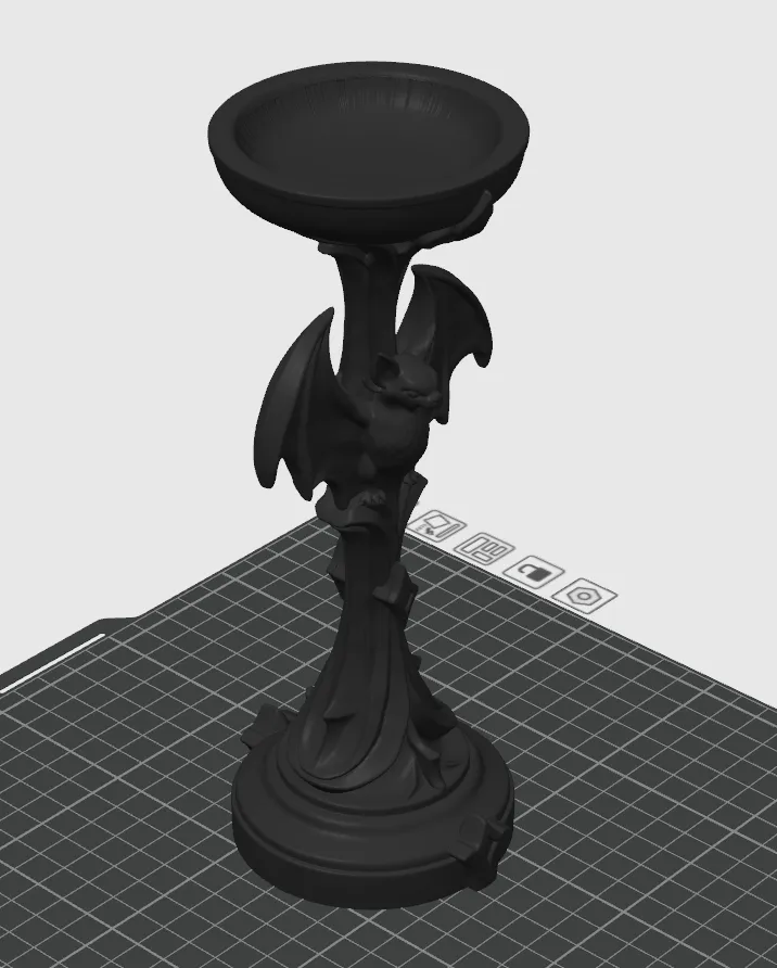 Gothic Halloween Style Bat Pedestal, photo 4 of 4 - Gothic Halloween Style Bat Pedestal Household