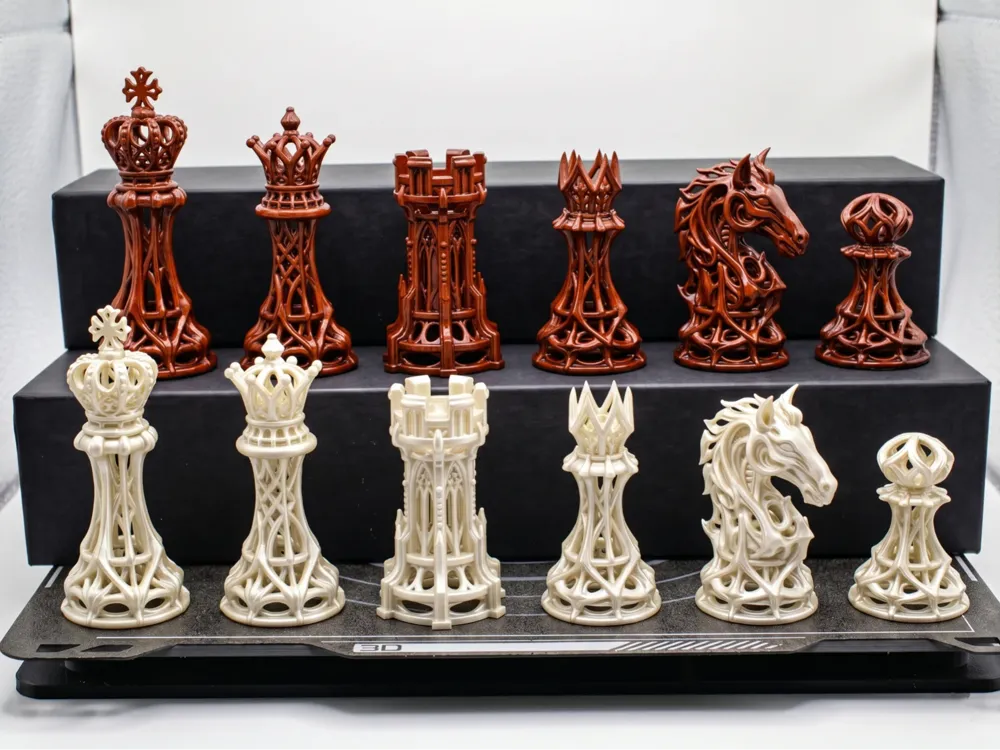 Gothic Lattice Fantasy Chess Set