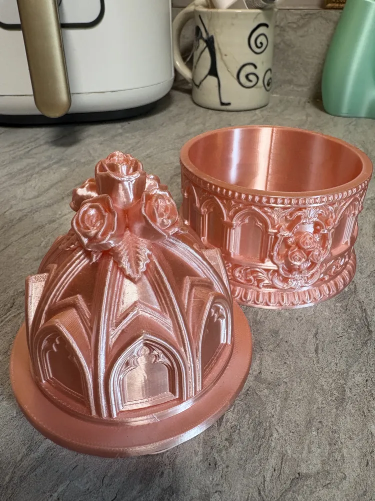 Gothic Rose Jewelry Box Ornament Trinket Container, photo 3 of 4 - Jewellery Boxes & Trinket Boxes, gothic 2