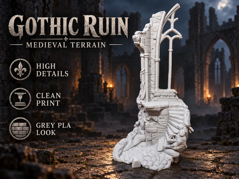 Gothic Ruin, Medieval Fantasy Terrain - Architecture, in stock in India