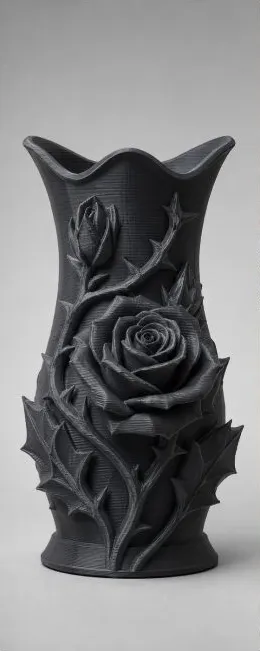 Gothic Thorn Rose Decorative Flower Vase, photo 2 of 4 - Vases, planter