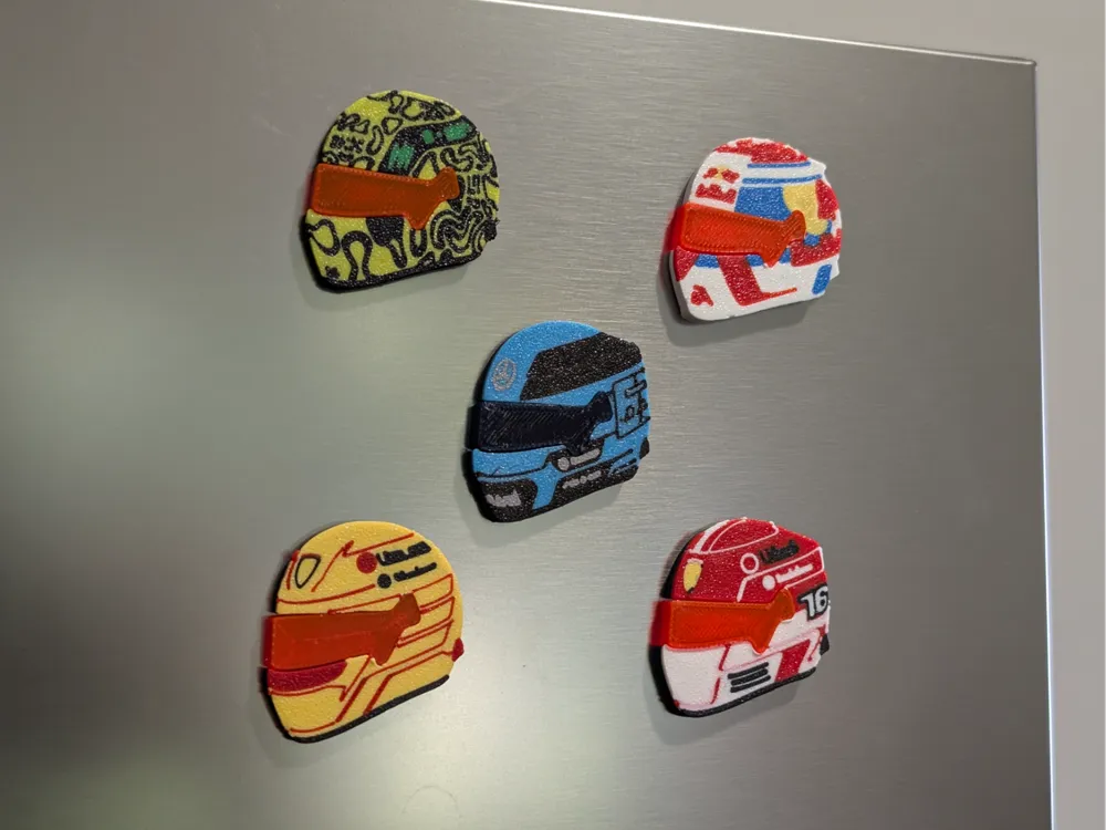 Grand Prix Helmet Magnets, Set of 5 - Helmets, in stock
