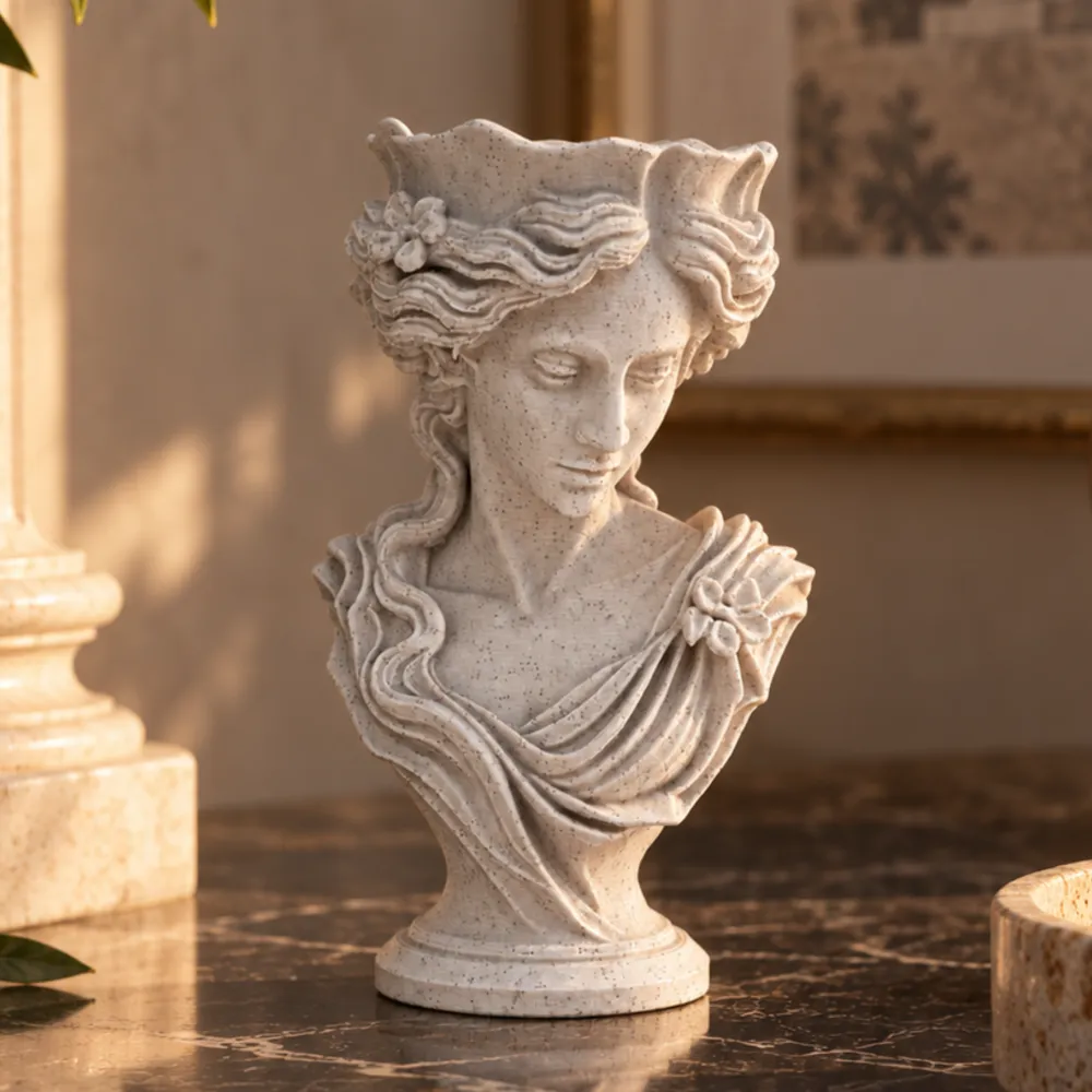 Greek Goddess Bust Candle Holder, photo 2 of 4 - Greek Goddess Bust Candle Holder Home Decor Items