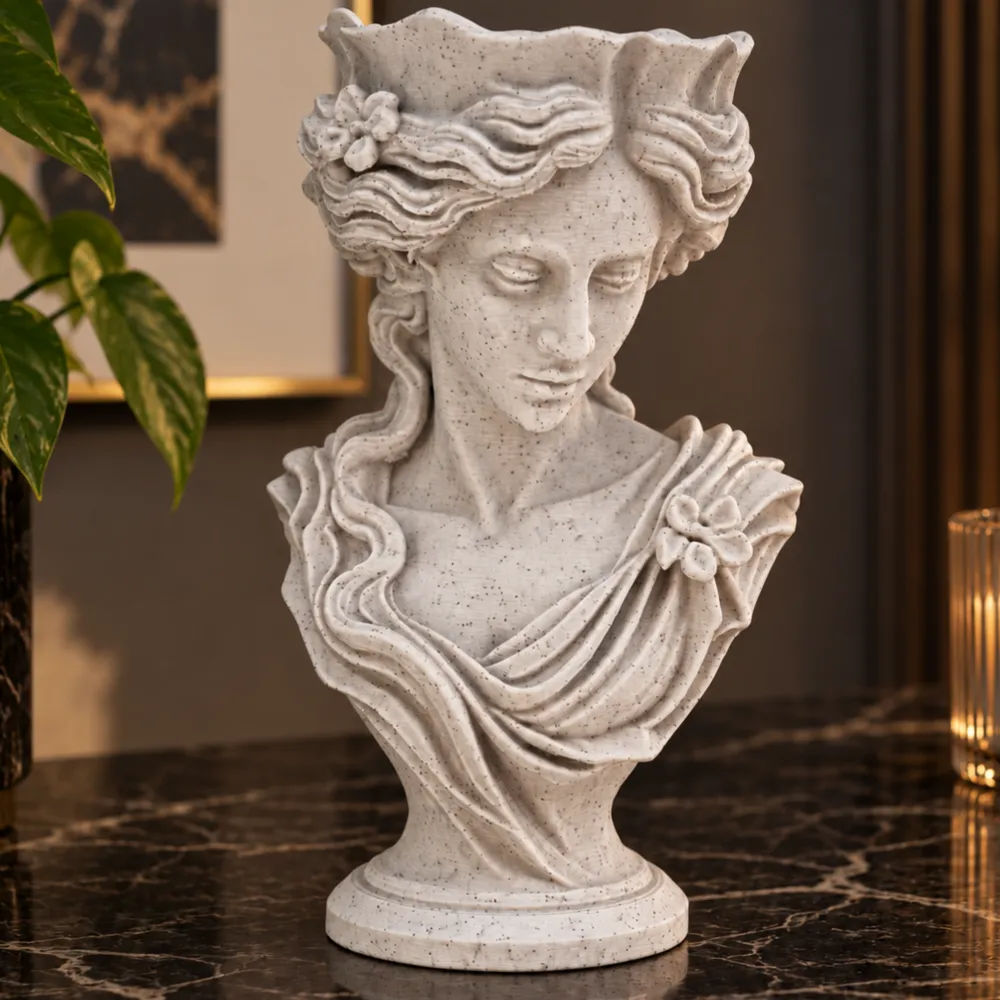 Greek Goddess Bust Candle Holder, photo 3 of 4 - Greek Goddess Bust Candle Holder Home Decor Items