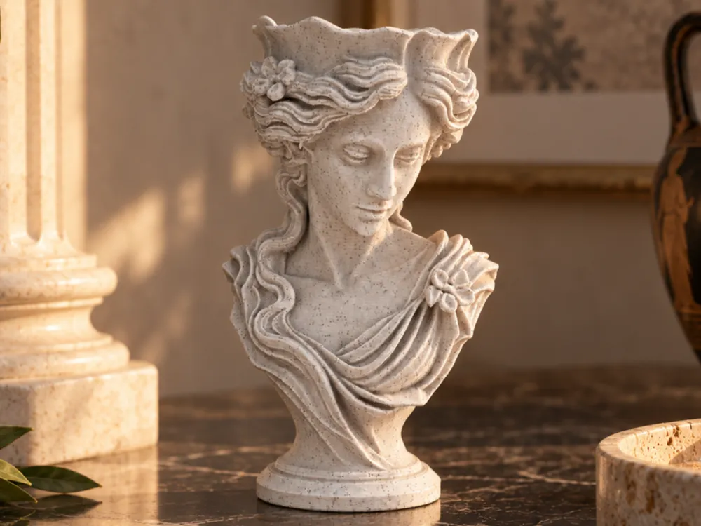 Greek Goddess Bust Candle Holder - Candle Stands & Candlesticks, in stock