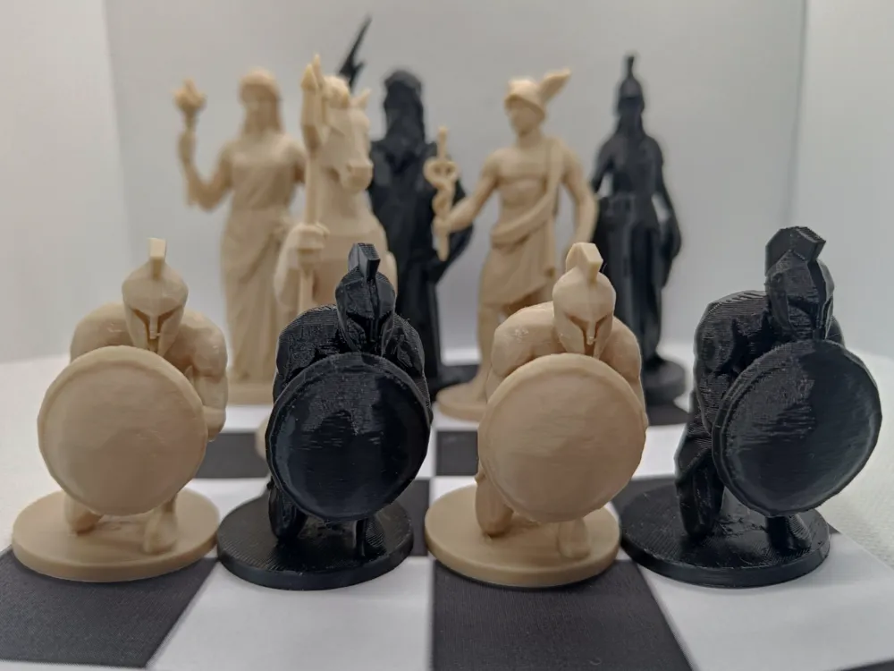 Greek Mythology Chess Set, Gods & Myths in 3D