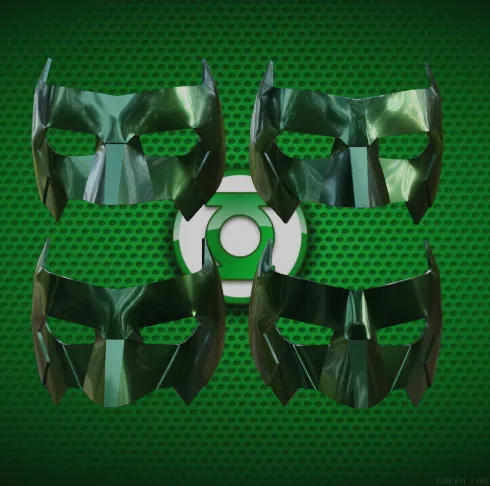 Green Lantern Kyle Rayner Domino Mask Pack