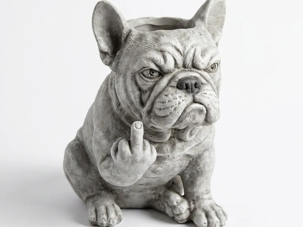 Grumpy French Bulldog pot Collection - Dog Breed Figurines, in stock