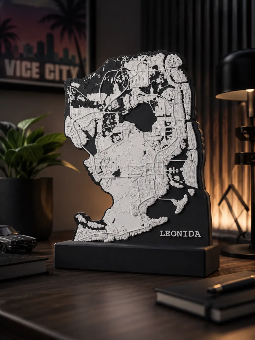 GTA 6 Leonida Map | Desk Decoration GTA VI, photo 3 of 4 - GTA 6 Leonida Map | Desk Decoration GTA VI Desk & Office