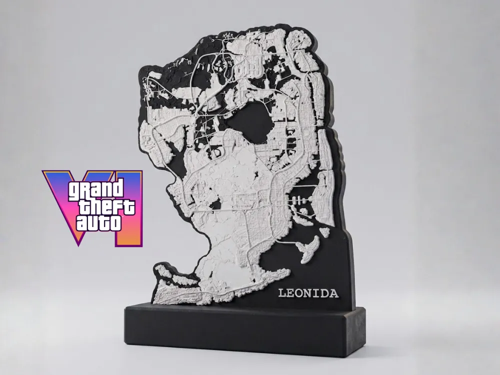 GTA 6 Leonida Map | Desk Decoration GTA VI