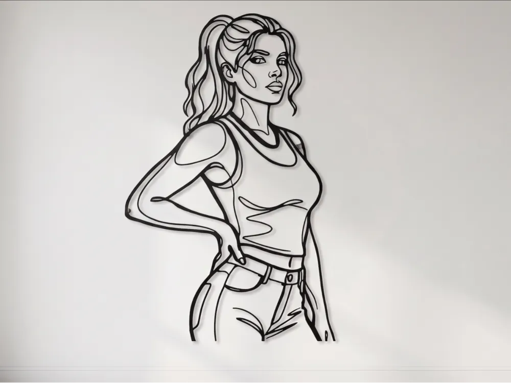GTA 6 Lucia Minimalist Line Art / Wall Art GTA VI - 2D Art, in stock in India