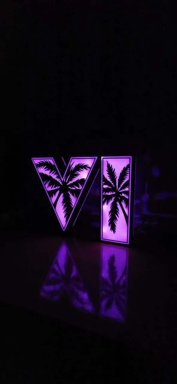 GTA 6‑Style LAMP Lightbox Rockstar Games Inspired, photo 4 of 4 - GTA 6‑Style LAMP Lightbox Rockstar Games Inspired Art