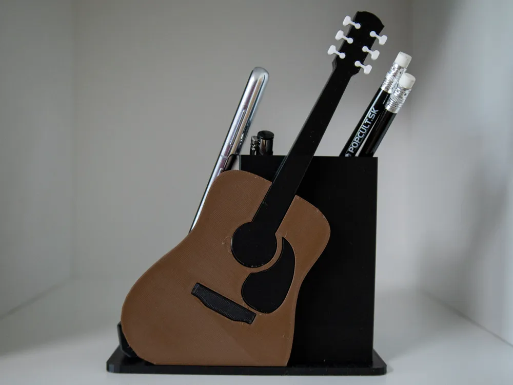 Guitar Desk Organizer | Phone Stand & Pen Holder