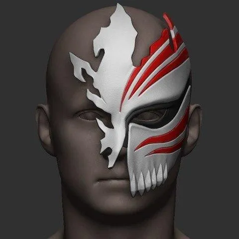Half Hollow Mask 23cm, another view - Anime & Manga Masks, cosplay