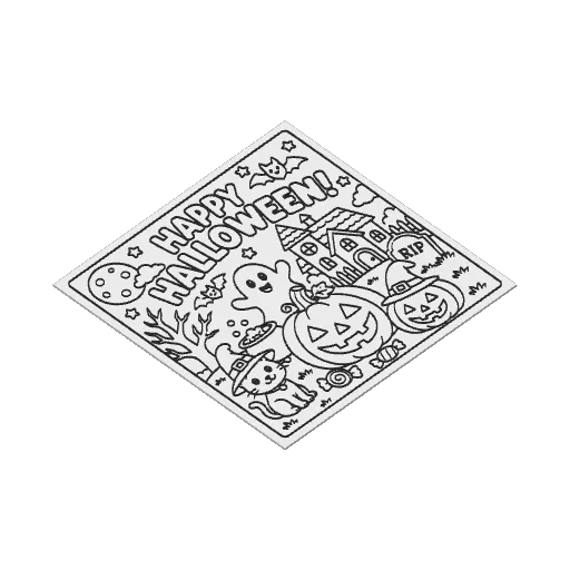 Halloween Coloring Page, photo 4 of 4 - Halloween Coloring Page Toys & Games