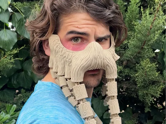 Halloween Davy Jones Tentacles Mask (Flexi)