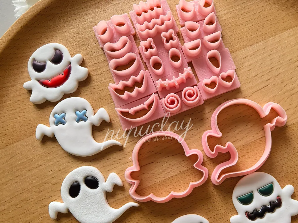 Halloween ghost polymer clay cutter, photo 3 of 4 - Halloween ghost polymer clay cutter Art & Craft Supplies