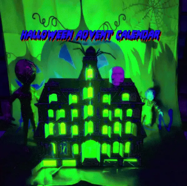 Halloween Haunted House Advent Calendar, photo 2 of 4 - Sticky Notes, Planners & Calendars, creepy