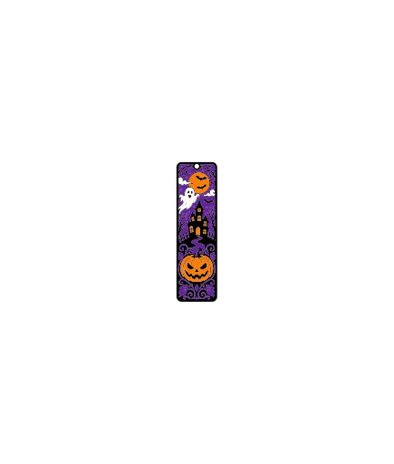 Halloween Haunted House Ghost & Pumpkin Bookmark, photo 4 of 4 - Halloween Haunted House Ghost & Pumpkin Bookmark Desk & Office
