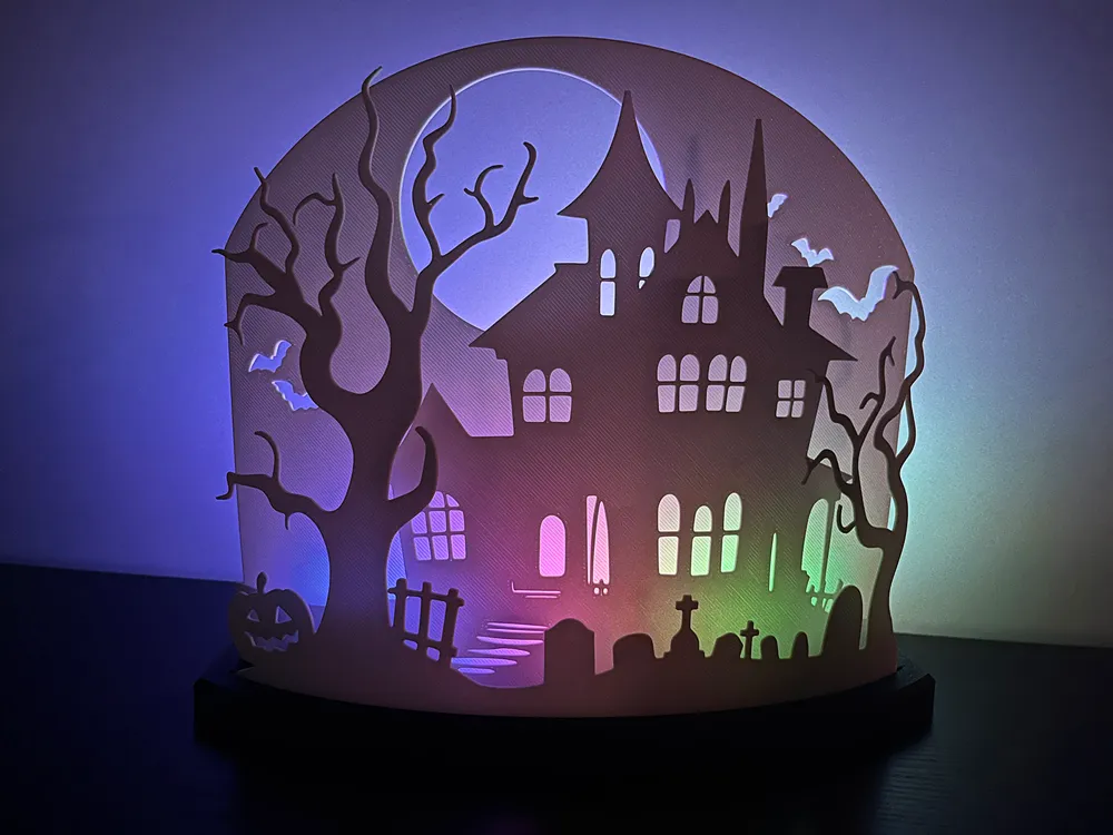 Halloween Haunted House LED tea light Scene, photo 2 of 4 - Character Tealight Holders, spooky
