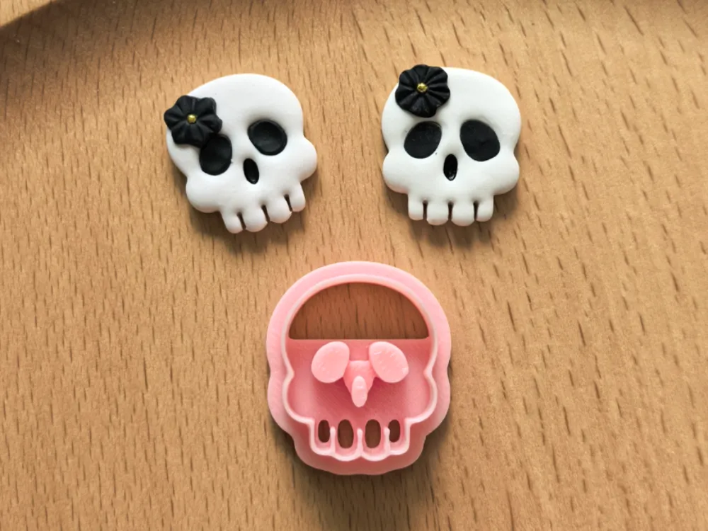 Halloween mini Skull Polymer Clay Cutter Mold