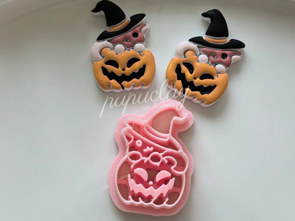 Halloween pranks on pumpkins - polymer clay cutter, photo 3 of 4 - Halloween pranks on pumpkins - polymer clay cutter Hobby & DIY