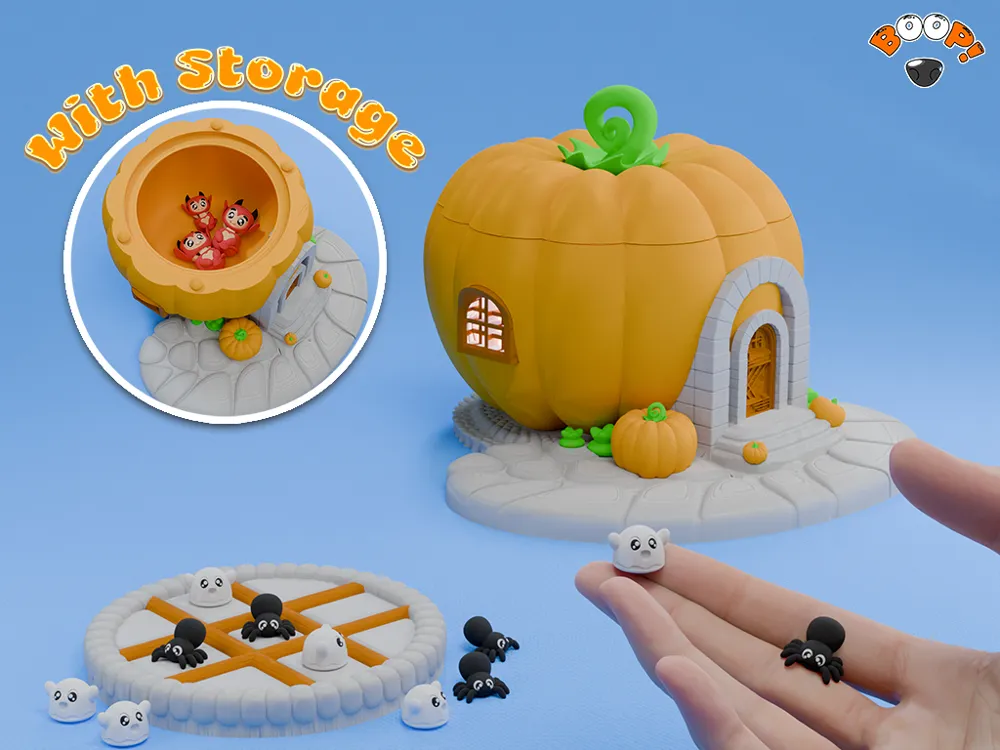 Halloween Pumpkin Tic-Tac-Toe House