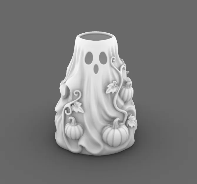 Halloween Ghost Flower Vase, photo 4 of 5 - Vases, halloween vase samhain vase ghost vase goth flower vase gothic vase spooky vase